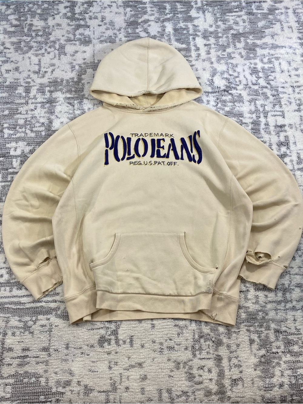 90s Vintage Distressed Polo Ralph Lauren Hoodie